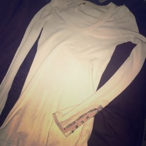 Free people waffle long sleeve shirt